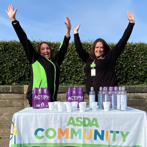 A picture of volunteers from ASDA community who supported the cycling event at the school.